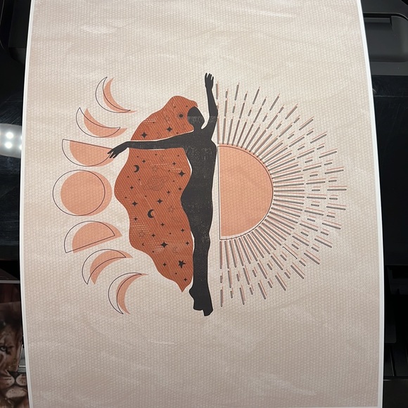 Wall Art Bohemian Woman Silhouette Celestial Print Poater Unframed - Picture 11 of 16